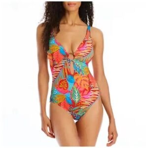 ROD BEATTIE THE HEAT IS ON CROSS BACK ONE PIECE SWIMSUIT